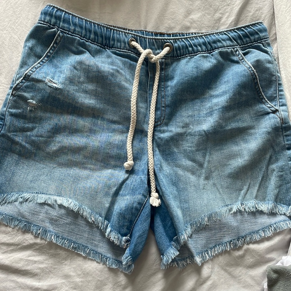 Aerie rope denim shorts size Medium